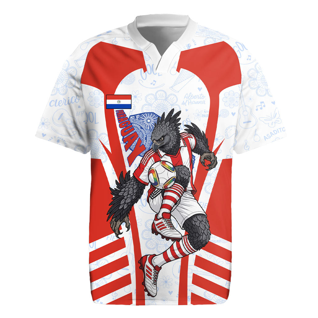Personalized Paraguay Soccer Rugby Jersey Harpy Eagle Mascot Football Flag