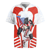 Personalized Paraguay Soccer Rugby Jersey Harpy Eagle Mascot Football Flag