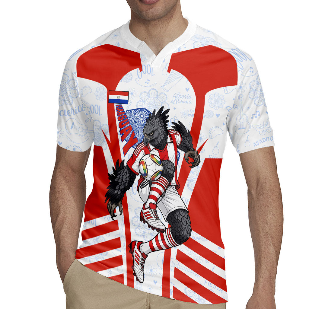 Personalized Paraguay Soccer Rugby Jersey Harpy Eagle Mascot Football Flag