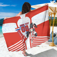 Personalized Paraguay Soccer Sarong Harpy Eagle Mascot Football Flag