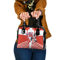 Personalized Paraguay Soccer Shoulder Handbag Harpy Eagle Mascot Football Flag