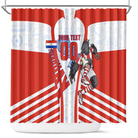 Personalized Paraguay Soccer Shower Curtain Harpy Eagle Mascot Football Flag