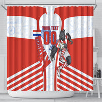 Personalized Paraguay Soccer Shower Curtain Harpy Eagle Mascot Football Flag