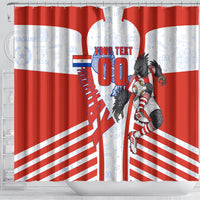 Personalized Paraguay Soccer Shower Curtain Harpy Eagle Mascot Football Flag