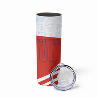 Personalized Paraguay Soccer Skinny Tumbler Harpy Eagle Mascot Football Flag