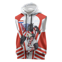 Personalized Paraguay Soccer Sleeveless Hoodie Harpy Eagle Mascot Football Flag