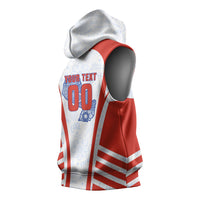 Personalized Paraguay Soccer Sleeveless Hoodie Harpy Eagle Mascot Football Flag