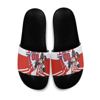 Personalized Paraguay Soccer Slide Sandals Harpy Eagle Mascot Football Flag