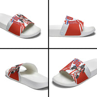 Personalized Paraguay Soccer Slide Sandals Harpy Eagle Mascot Football Flag