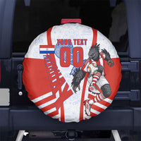 Personalized Paraguay Soccer Spare Tire Cover Harpy Eagle Mascot Football Flag