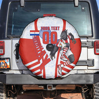 Personalized Paraguay Soccer Spare Tire Cover Harpy Eagle Mascot Football Flag