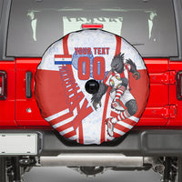 Personalized Paraguay Soccer Spare Tire Cover Harpy Eagle Mascot Football Flag