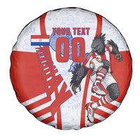 Personalized Paraguay Soccer Spare Tire Cover Harpy Eagle Mascot Football Flag