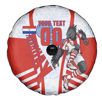 Personalized Paraguay Soccer Spare Tire Cover Harpy Eagle Mascot Football Flag