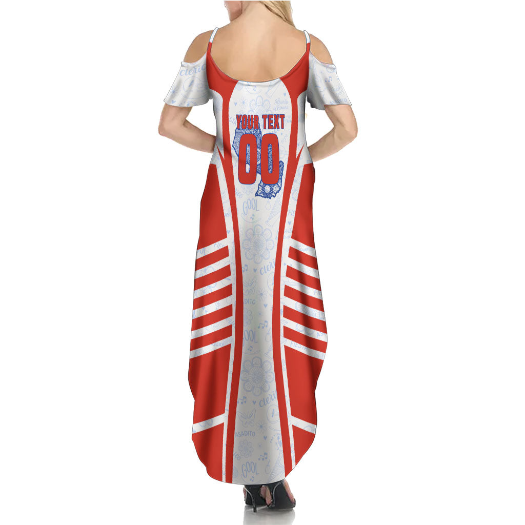 Personalized Paraguay Soccer Summer Maxi Dress Harpy Eagle Mascot Football Flag