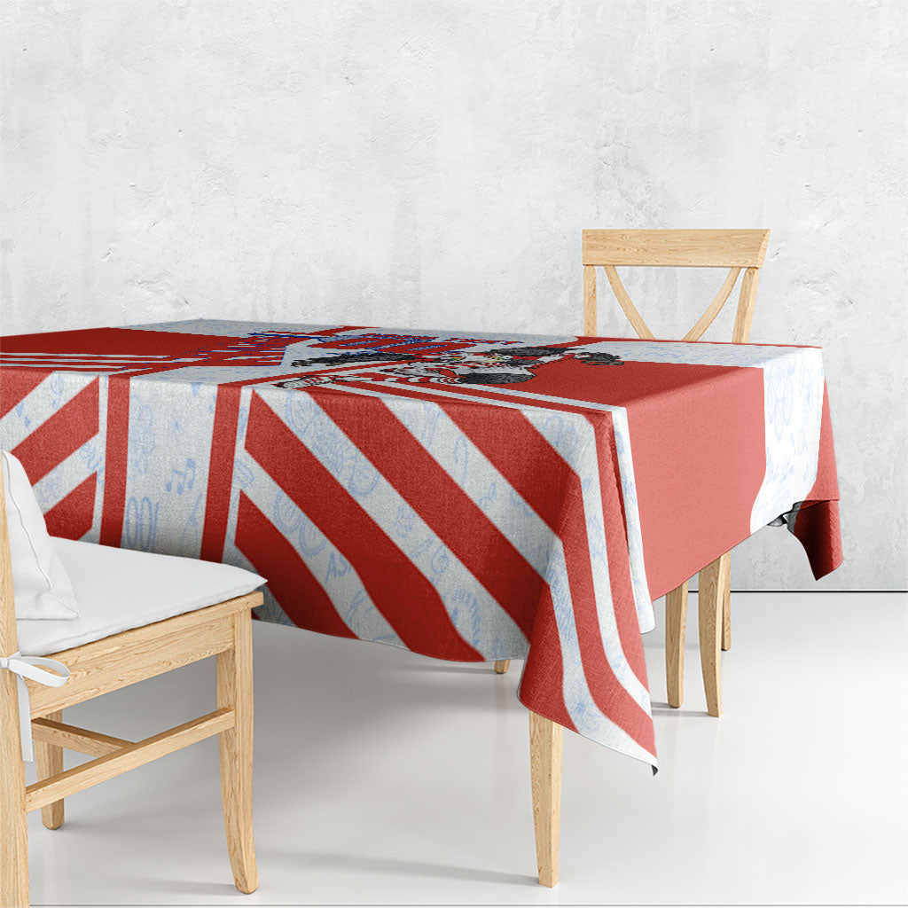 Personalized Paraguay Soccer Tablecloth Harpy Eagle Mascot Football Flag