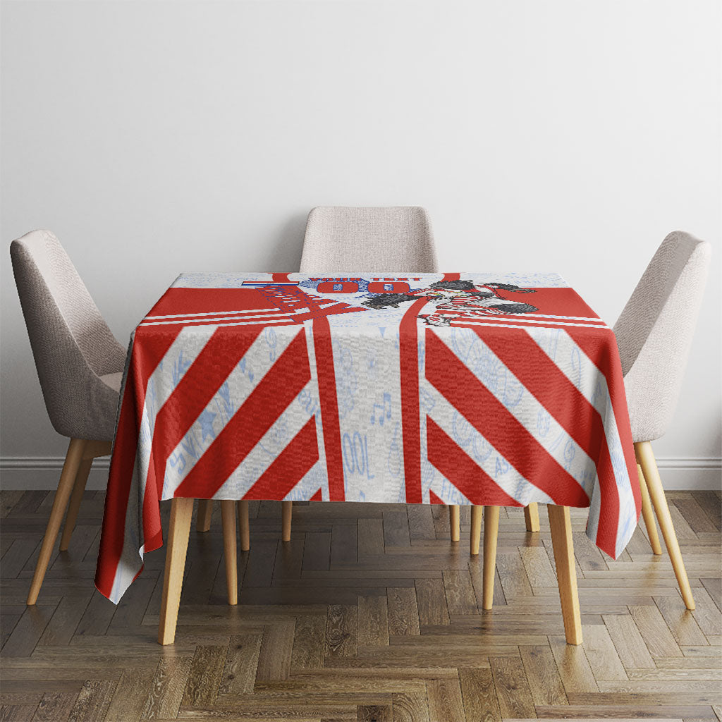 Personalized Paraguay Soccer Tablecloth Harpy Eagle Mascot Football Flag