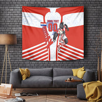 Personalized Paraguay Soccer Tapestry Harpy Eagle Mascot Football Flag