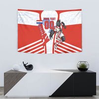 Personalized Paraguay Soccer Tapestry Harpy Eagle Mascot Football Flag
