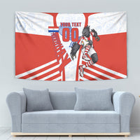 Personalized Paraguay Soccer Tapestry Harpy Eagle Mascot Football Flag
