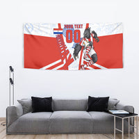 Personalized Paraguay Soccer Tapestry Harpy Eagle Mascot Football Flag