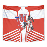 Personalized Paraguay Soccer Tapestry Harpy Eagle Mascot Football Flag