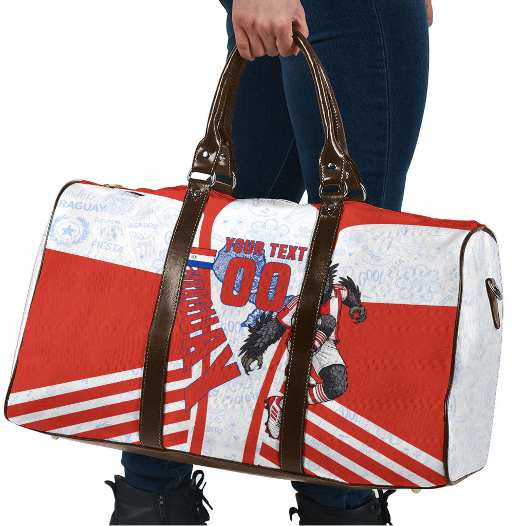Personalized Paraguay Soccer Travel Bag Harpy Eagle Mascot Football Flag
