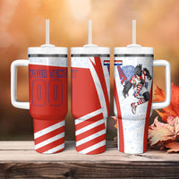 Personalized Paraguay Soccer Tumbler With Handle Harpy Eagle Mascot Football Flag