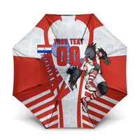 Personalized Paraguay Soccer Umbrella Harpy Eagle Mascot Football Flag