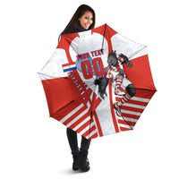 Personalized Paraguay Soccer Umbrella Harpy Eagle Mascot Football Flag
