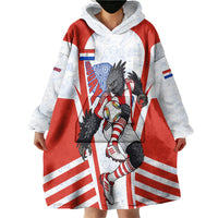 Personalized Paraguay Soccer Wearable Blanket Hoodie Harpy Eagle Mascot Football Flag