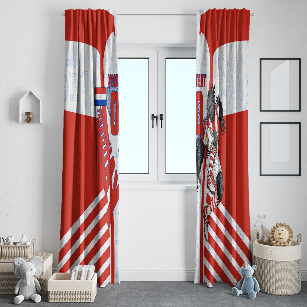 Personalized Paraguay Soccer Window Curtain Harpy Eagle Mascot Football Flag