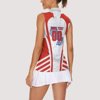 Personalized Paraguay Soccer Women Sleeveless Polo Shirt Harpy Eagle Mascot Football Flag