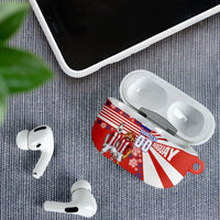 Personalized Paraguay Football AirPods Case Lion Eagle Mascot Floral