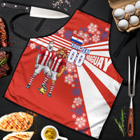 Personalized Paraguay Football Apron Lion Eagle Mascot Floral