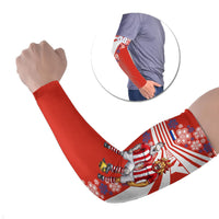 Personalized Paraguay Football Arm Sleeves Lion Eagle Mascot Floral