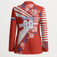 Personalized Paraguay Football Blazer Lion Eagle Mascot Floral