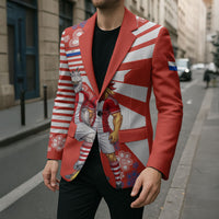 Personalized Paraguay Football Blazer Lion Eagle Mascot Floral