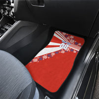 Personalized Paraguay Football Car Mats Lion Eagle Mascot Floral