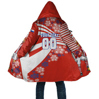 Personalized Paraguay Football Cloak Lion Eagle Mascot Floral