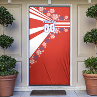 Personalized Paraguay Football Door Cover Lion Eagle Mascot Floral