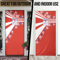 Personalized Paraguay Football Door Cover Lion Eagle Mascot Floral
