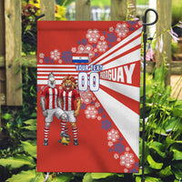 Personalized Paraguay Football Garden Flag Lion Eagle Mascot Floral