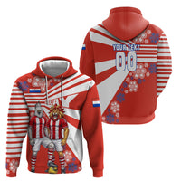 Personalized Paraguay Football Hoodie Lion Eagle Mascot Floral