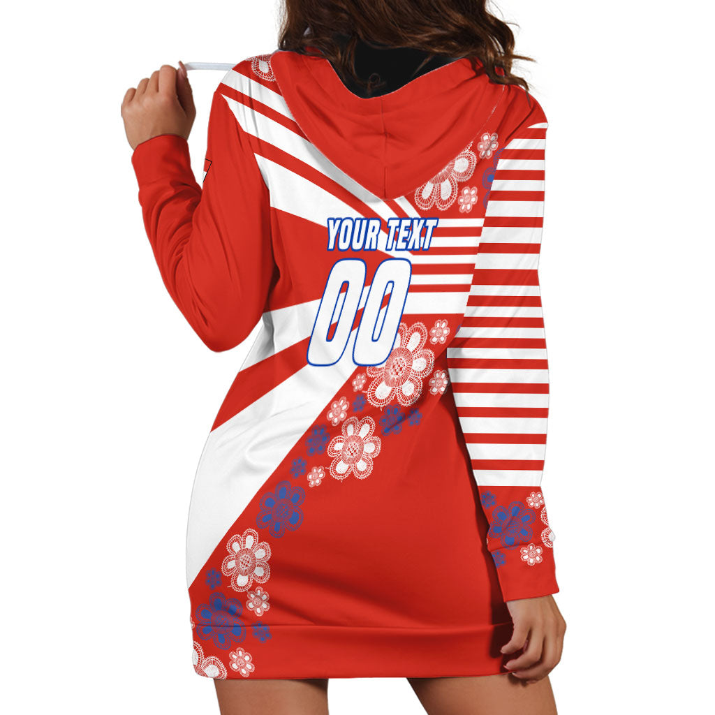 Personalized Paraguay Football Hoodie Dress Lion Eagle Mascot Floral