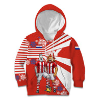 Personalized Paraguay Football Kid Hoodie Lion Eagle Mascot Floral