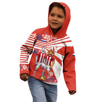 Personalized Paraguay Football Kid Hoodie Lion Eagle Mascot Floral