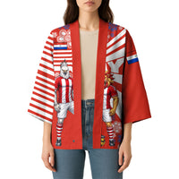 Personalized Paraguay Football Kimono Lion Eagle Mascot Floral