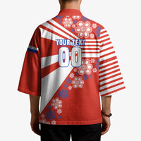 Personalized Paraguay Football Kimono Lion Eagle Mascot Floral