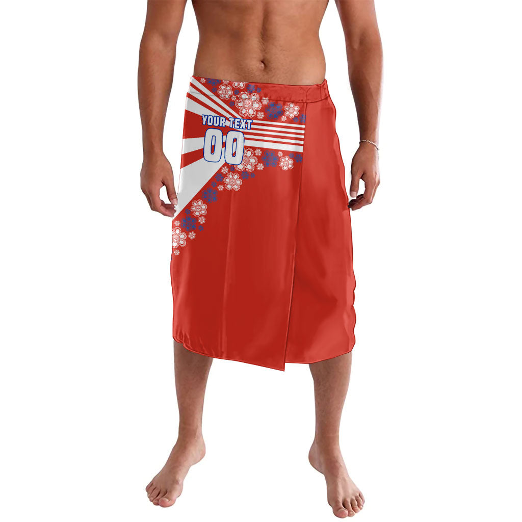 Personalized Paraguay Football Lavalava Lion Eagle Mascot Floral
